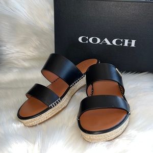 COACH FRANCA LEATHER ESPADRILLES